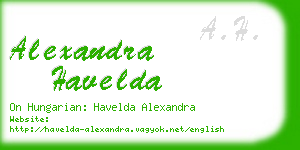 alexandra havelda business card